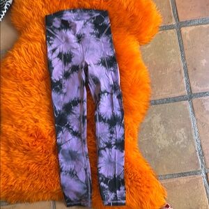 Purple and Black Tie-Dye Leggings